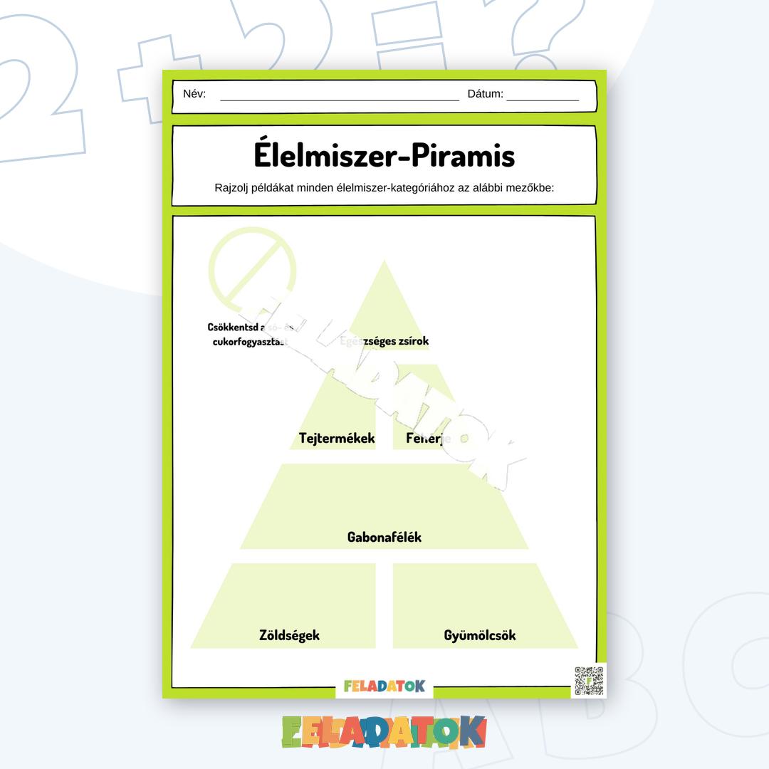 Elelmiszer-piramis-feladatlap